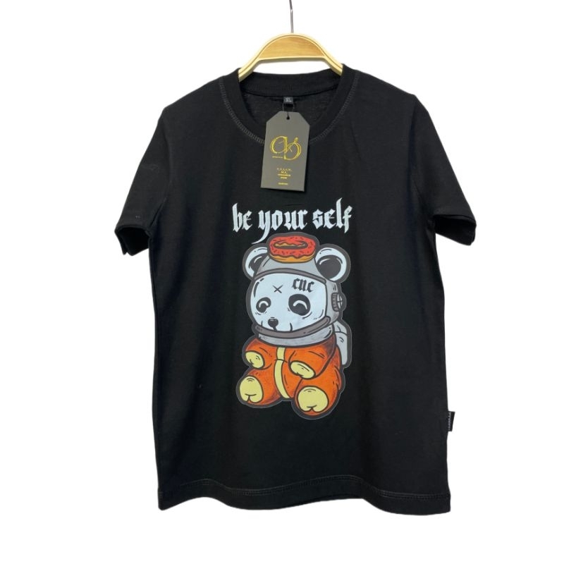 Rya.id - Kaos Distro Anak Terbaru Bear Lucu Lagi Hits / Kaos Distro Anak Laki-Laki Motif  Be Your Self Terbaru 2023