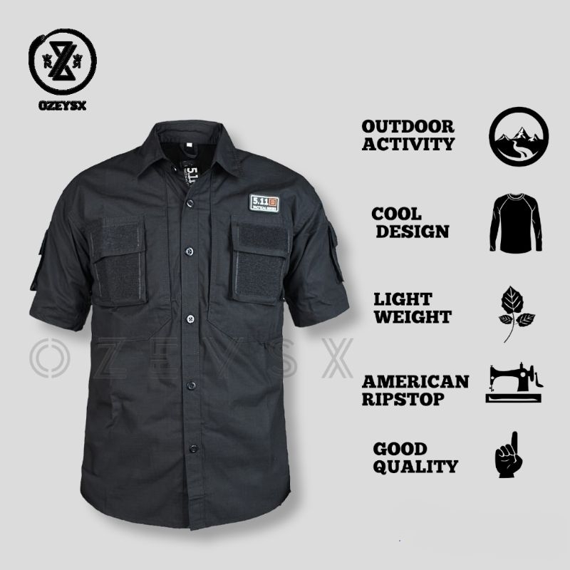 Kemeja Lapangan 511 Lengan Pendek - Kemeja Tactical 511 Lengan Pendek - Kemeja Proyek Lapangan Premium - Kemeja PDH 511 - Kemeja PDL 511 Hight Quality - Kemeja Tactical Kantoran Lengan Pendek