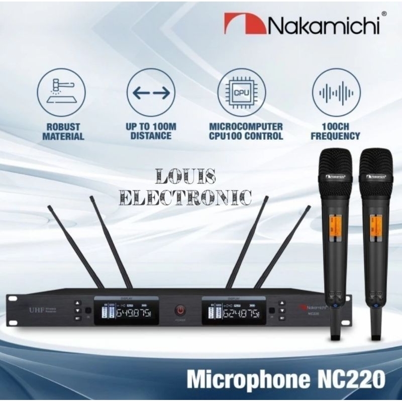 Mic Microphone Wireless Nakamichi NC220 NC-220 Handheld NC 220 Microphone Professional Karaoke