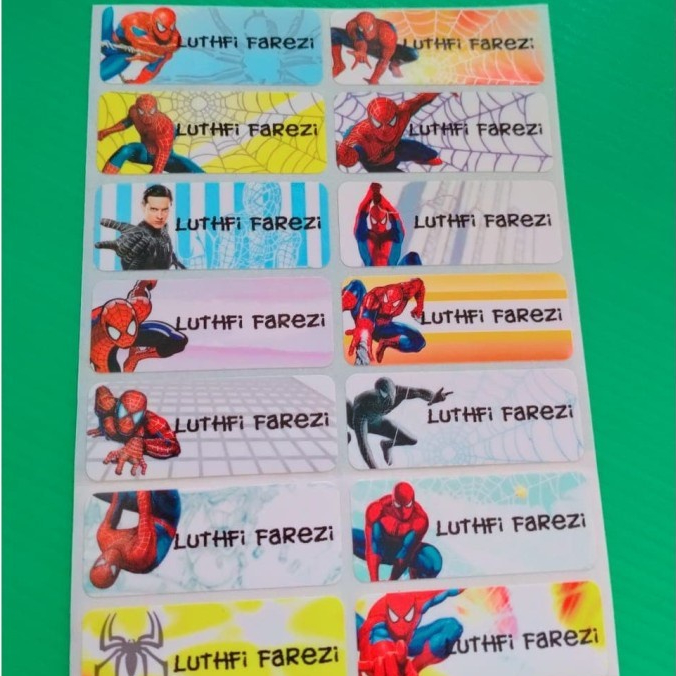 

Label Nama Waterproof - Spiderman