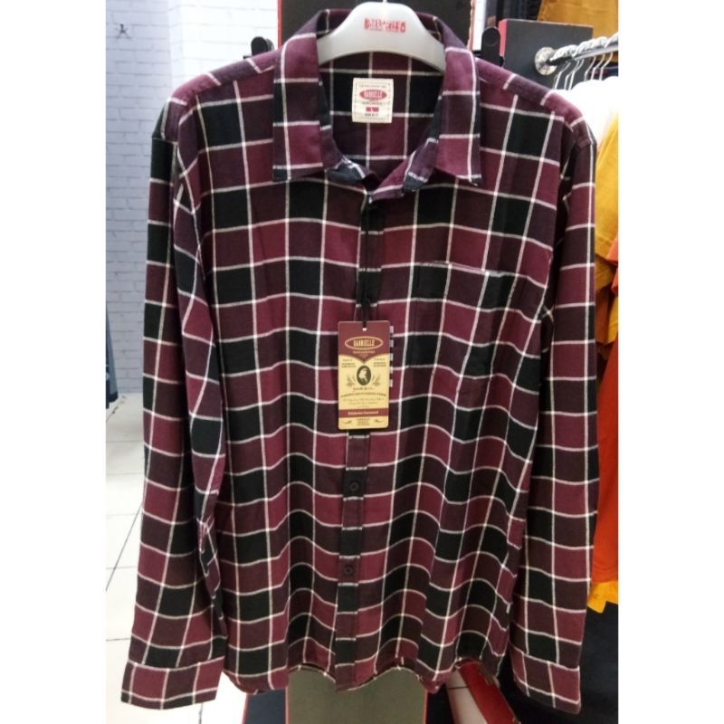 Gabrielle jeans original mens BBAC207M0123L kemeja panjang pra flanel reguler fit