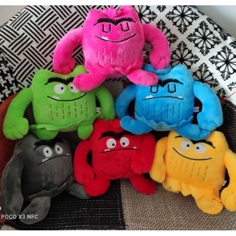 Mainan Mewah Emosi Monster kawai Plush Hadiah Ulang Tahun