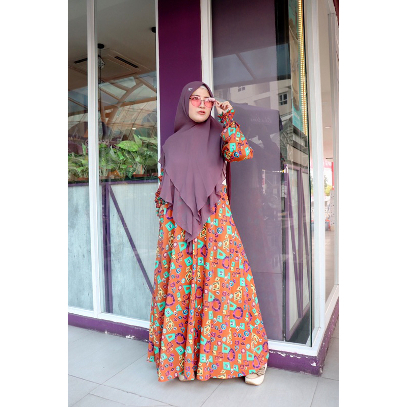 Gamis Savana mocca brown