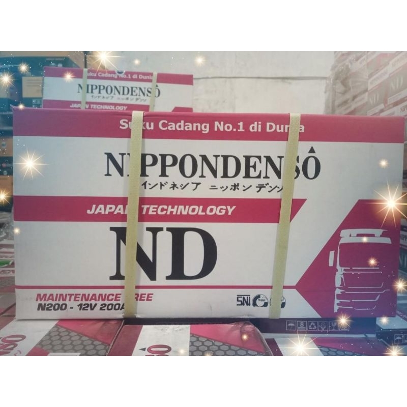 Aki MF genset N200 Nippondenso 12v 200ah kering