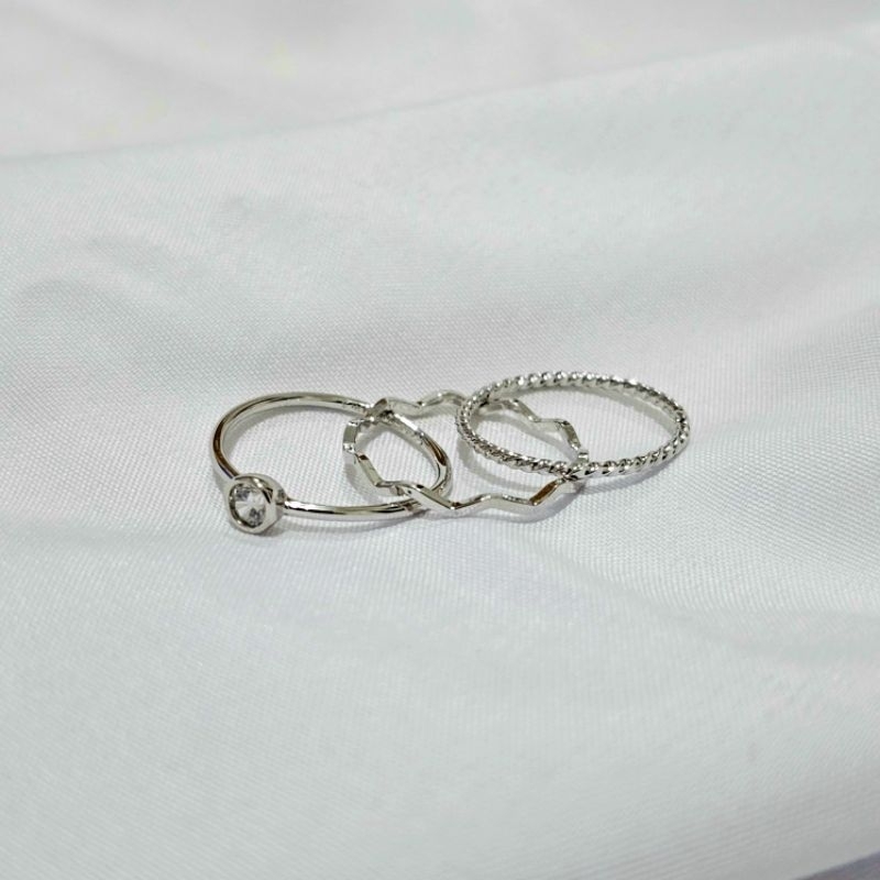 White Bezel Ring
