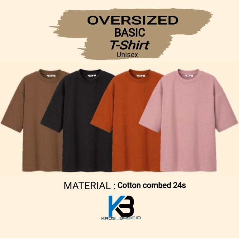 KBI kaos Polos Oversize 100% Cotton Combed 24s Premium