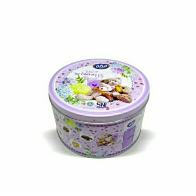 Ozlo Assorted Cookies Tin Bear Pink 250gr