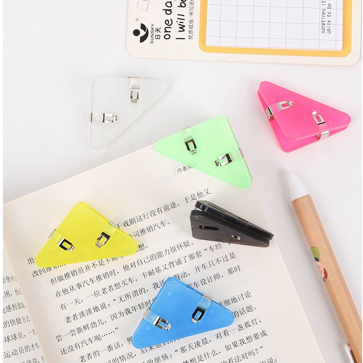 6pcs Klip Penjepit Sudut Kertas Paper Clip Segitita OSM-ST0250