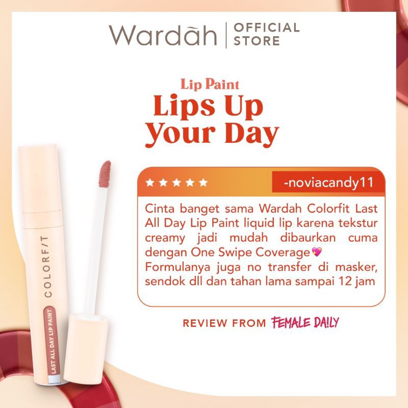 Wardah Colorfit Last All Day Lip Paint / Lip Cream / Lip Matte