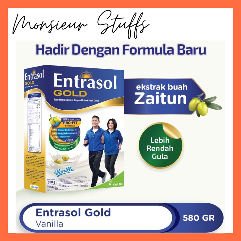 

Entrasol Gold Rasa Vanilla / Cokelat 580 Gram