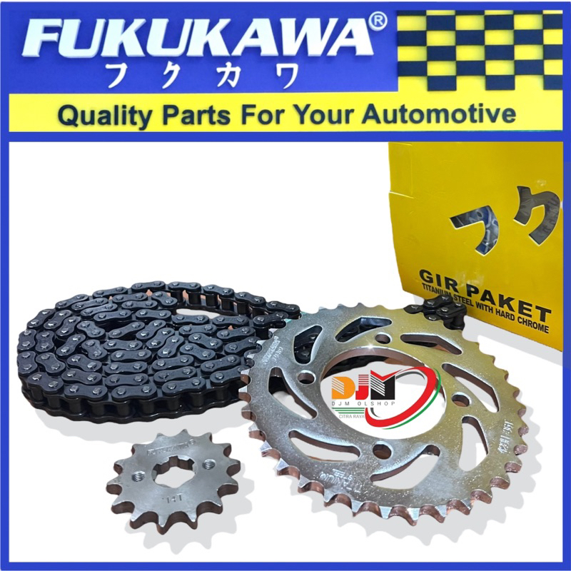 Gear Set Fukukawa Jupiter Mx New 135 50C Rantai 428H-112L-14T-38T