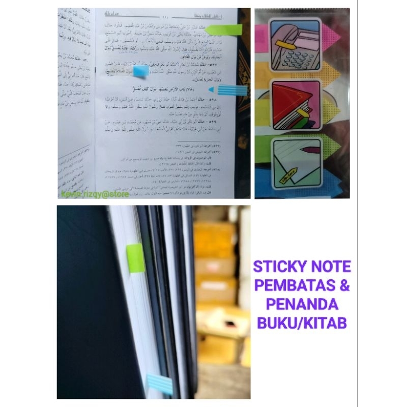 

STICKY NOTE INDEX MARK PEMBATAS DAN PENANDA BUKU KITAB