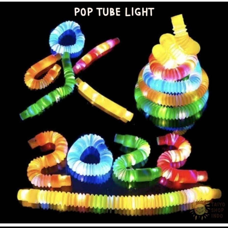 MAINAN VIRAL POP LIGHT UP LED PIPES WARNA WARNI LAMPU CERIA