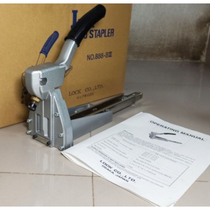 

Lock Hand Stapler 19mm ORI JAPAN Alat Steples karton kardus