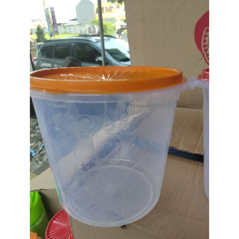 Toples Plastik 5 Liter | Tempat Kerupuk | Sealware | Food container Greenline KMP