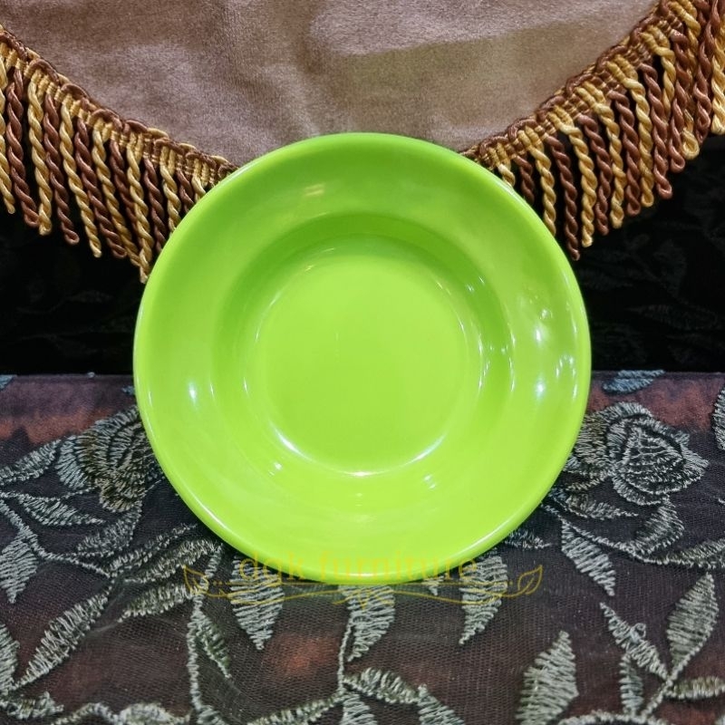 Piring Tatakan Gelas Pisin Kecil Mini Puding Sambal Sambel Cabe Cabai Melamine Melamin Milamin Milamine Diameter 6 Inch 6 Inci 15 Cm