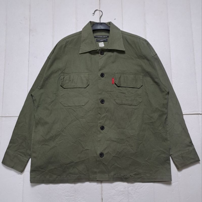 OVERSHIRT JACKET NJ CLOTHING MILITARY GREEN SIZE XL