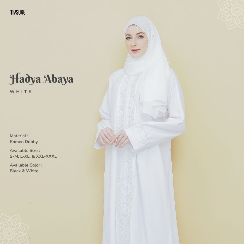 GAMIS ABAYA HITAM PUTIH HADYA  MYSURE