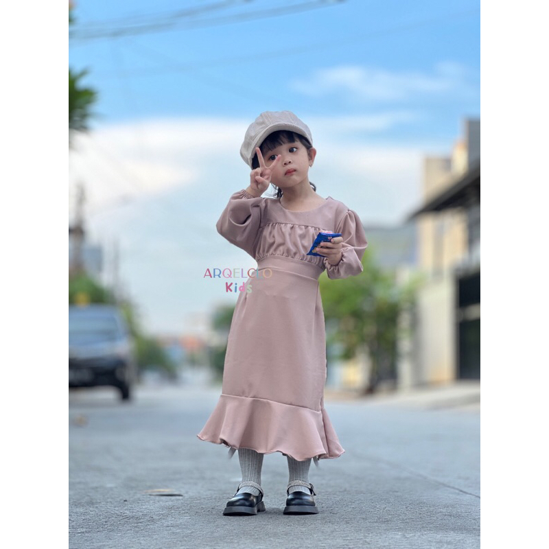 Arqelclo - Hyejin Dress For Kids - Dress Korea Anak umur 2-6tahun