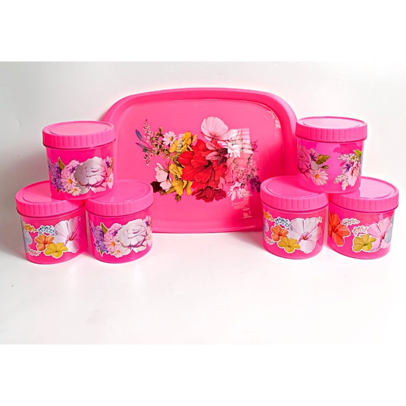 Toples Kue Nampan Motif Bunga Fre Bubble wrap