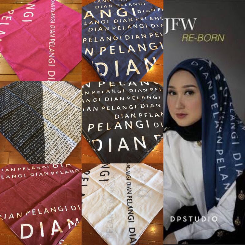 Jilbab DP Studio JFW Reborn by Dian Pelangi LIMITED EDITION Hijab Kerudung Scarf Khimar Segi Empat C