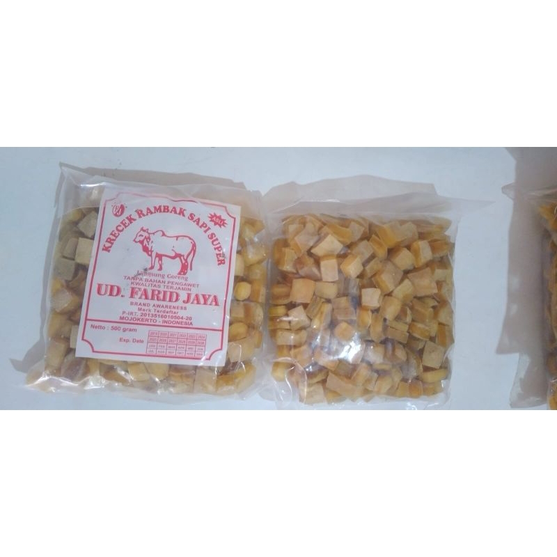 

krupuk krecek rambak farid jaya kotak kemasan 500gr enak,renyah&gurih