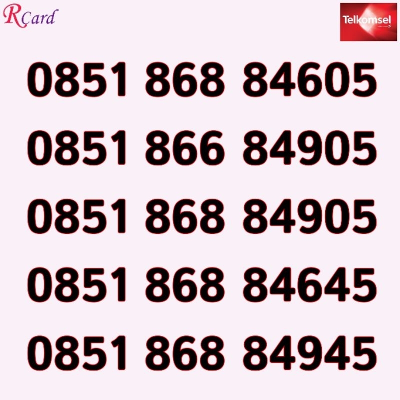 Nomor Cantik Simpati Telkomsel BAGUS BAGOS BAGAS AGUS Rapi 4905 4605 84905 84605 84645 84945