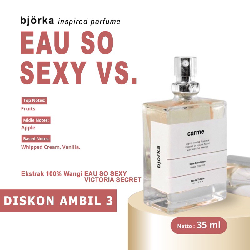 Bjorka CARME Parfum Wanita Tahan Lama Murah Inspired Perfume Lokal Terlaris