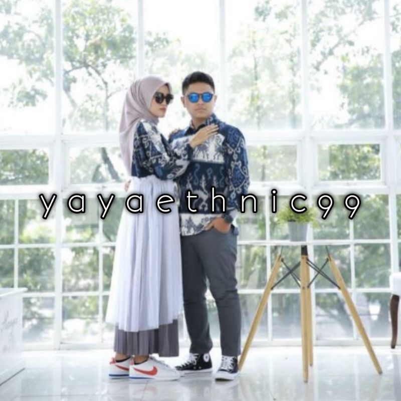 Set Couple Busana Kondangan, Baju Couple Tenun Troso, Couple Prewed, Kemeja Ethnic, Outer Tenun Troso