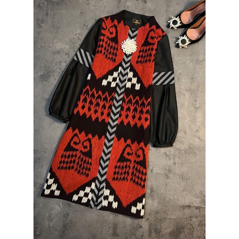 TENUN_GAYA Tunik tenun wanita atasan wanita Dress tenun baju tenun jepara fashion wanita ethnik tuni