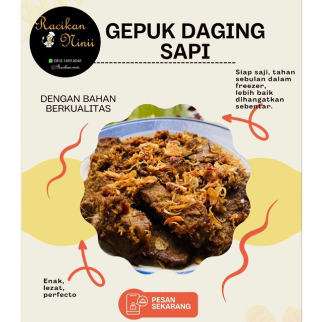 

Gepuk daging Racikaninii