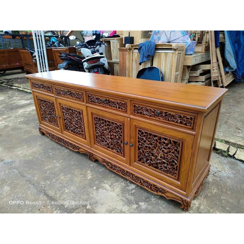 Bufet Palembang Jati Ukir Jepara