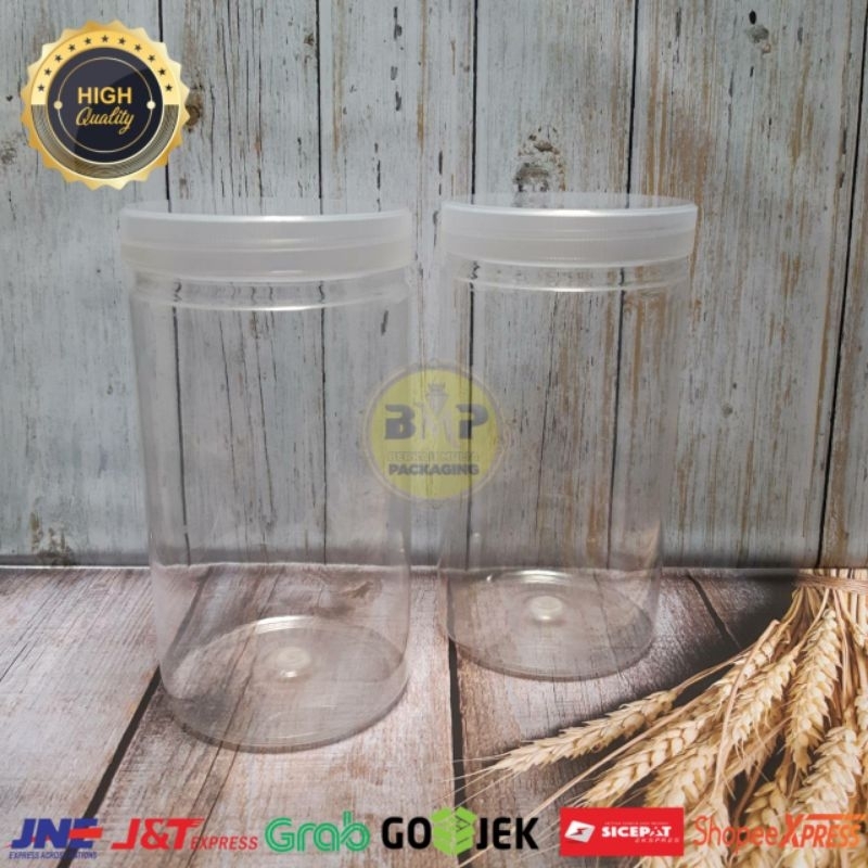 Toples tabung 1000ml - Toples silinder 1000ml / Toples plastik 1000ml