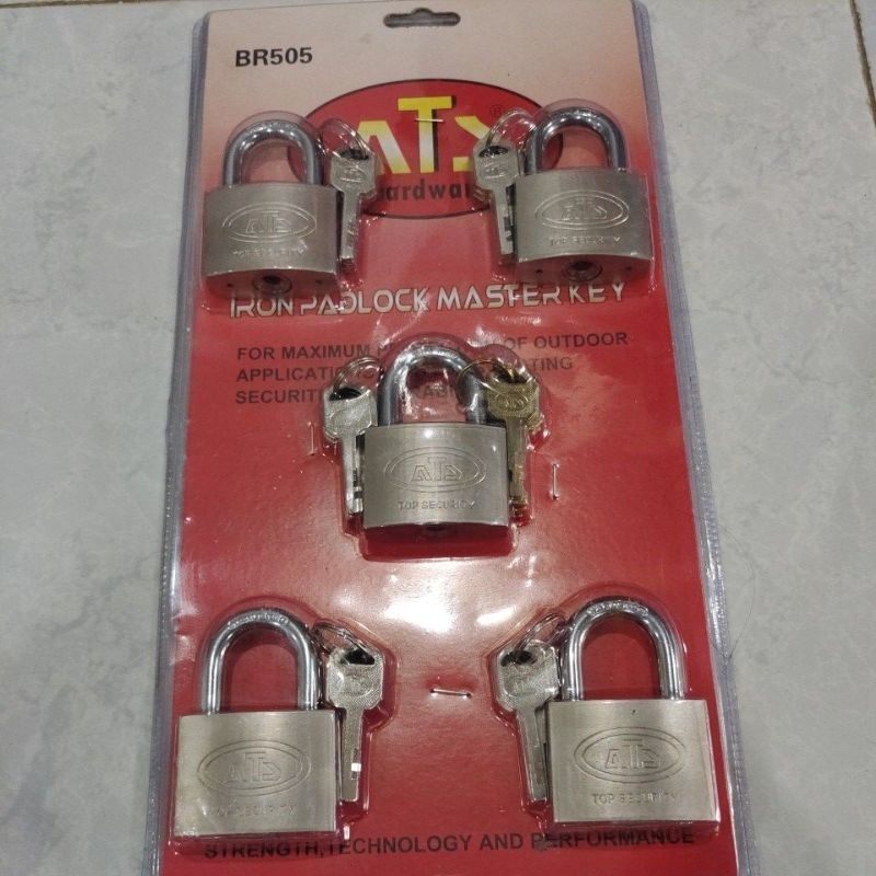 ATS Gembok master key 50mm isi 5 / Gembok master key 50x5