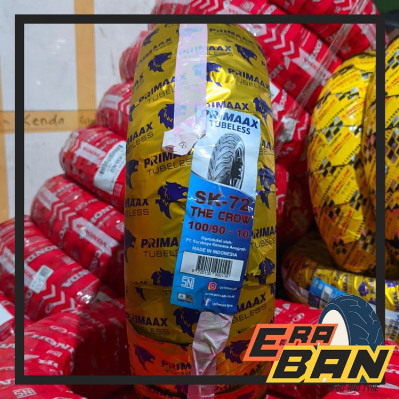 BAN LUAR PRIMAAX SK72 100 90 RING 10 TUBELESS VESPA