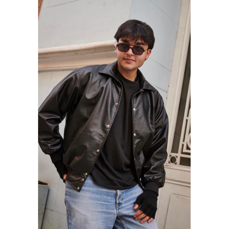 Vintage Leather PU Jacket Over size mens