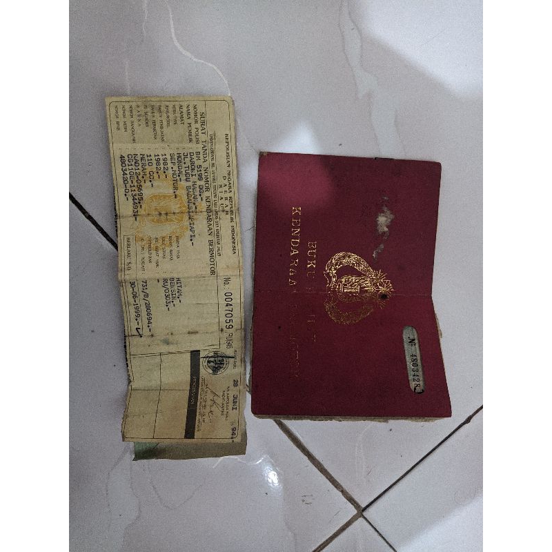 dokumen kelengkapan honda cg stnk dan bpkb plt bm