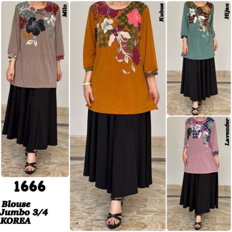 baju atasan blouse jumbo XXL kaos korea model terbaru murah