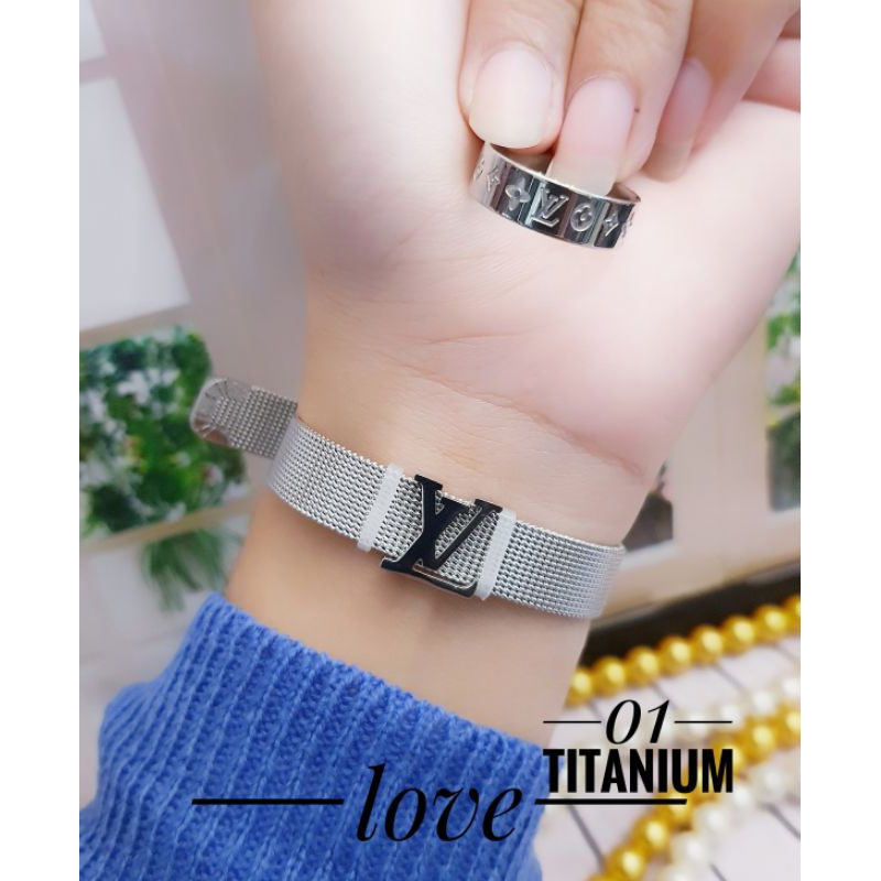 Titanium Set Gelang dan Cincin 3432G