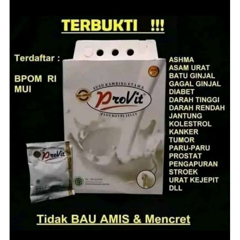 

susu kambing etawa provit plus royal jelly isi 10 sahset