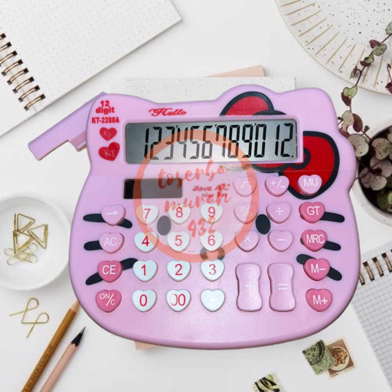 

Kalkulator Kepala Hello Kitty Pink 12 Digit IMUT LUCU MANIS HELO KITY KITI Hello Kitty M KT-2288 Kalkulator Hello Kitty KT-2288 12 Digits