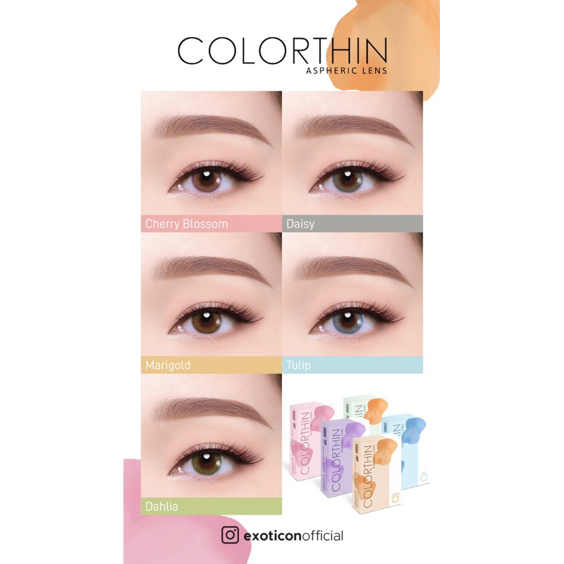 Softlens Colorthin by Exoticon Dia 14.5mm | Ready Normal &amp; Minus (FREE LENSCASE)