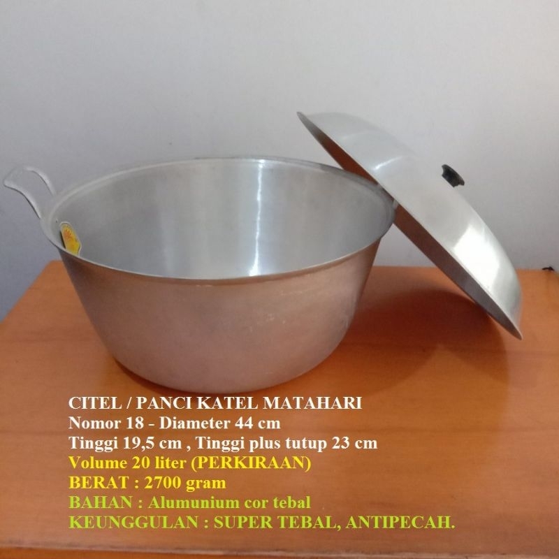 panci citel cap matahari no 18