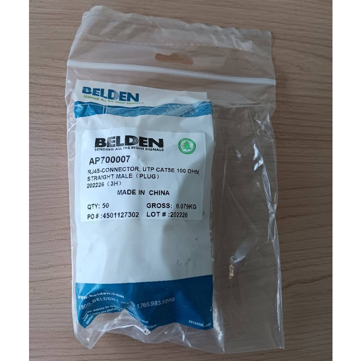 Connector BELDEN AP700007 ORIGINAL / Konektor RJ45 BELDEN Cat5e (8 pin) - UTP - 5E/CAT 5E/CAT.5E/CAT5E