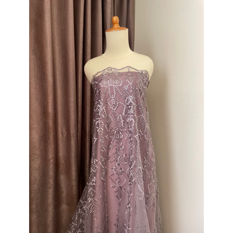 Bahan Paket Bridesmaid Seragam Keluarga Lebaran 2023 Satin Maxmara Brukat Tile Premium