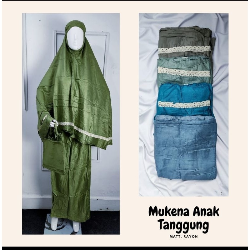 2 PCS Mukena Rayon Anak Tanggung Usia 7-12th