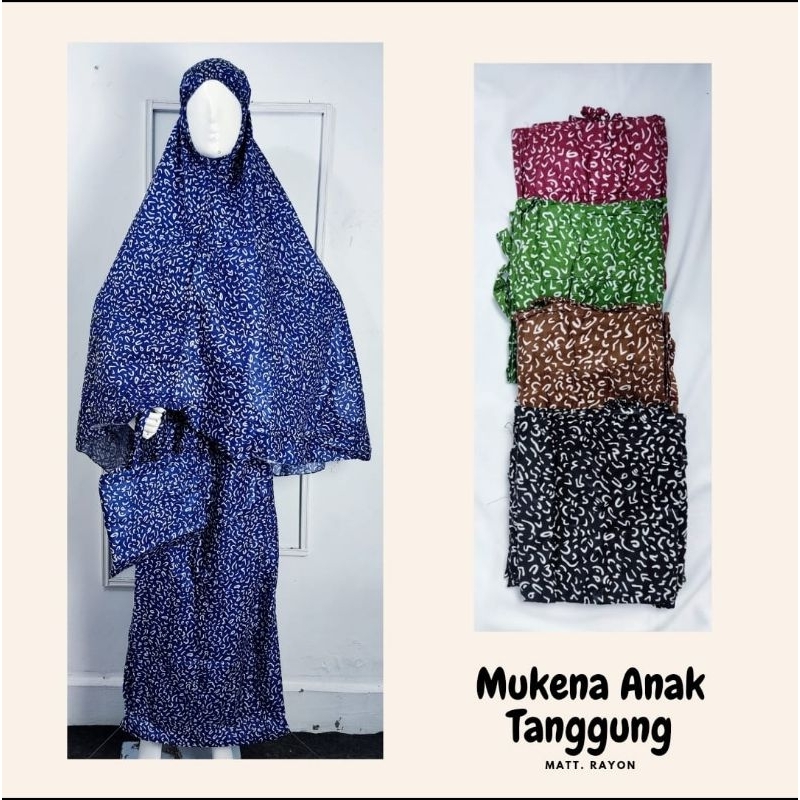 2 PCS Mukena Rayon Anak Tanggung Usia 7-12th