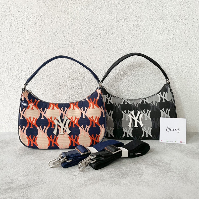 [Ready Stock] MLB Argyle MONOGRAM Strap Hobo Bag