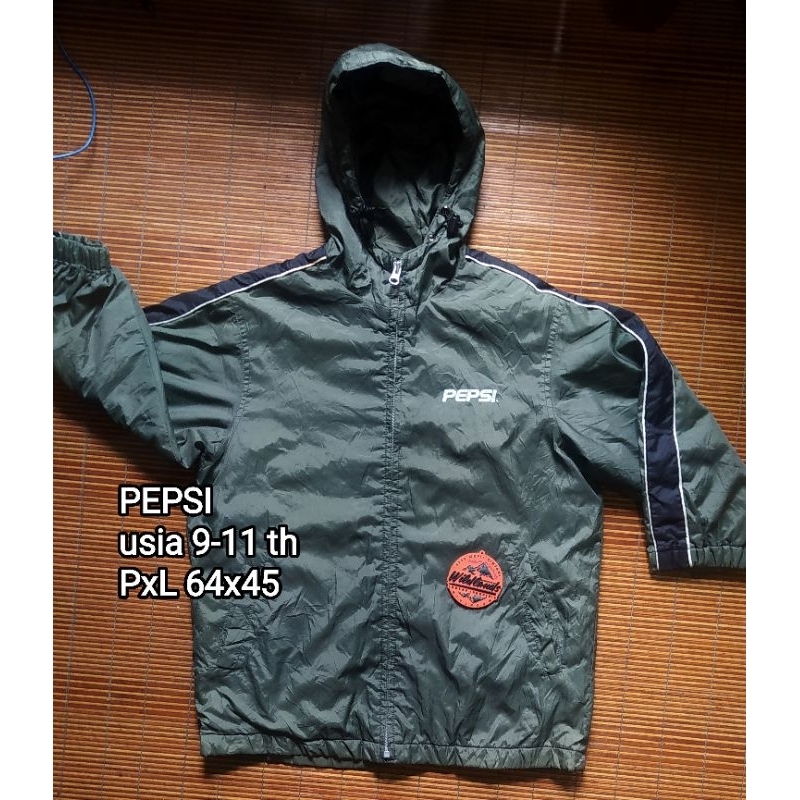 Jaket Anak Outdoor PEPSI Hijau Army