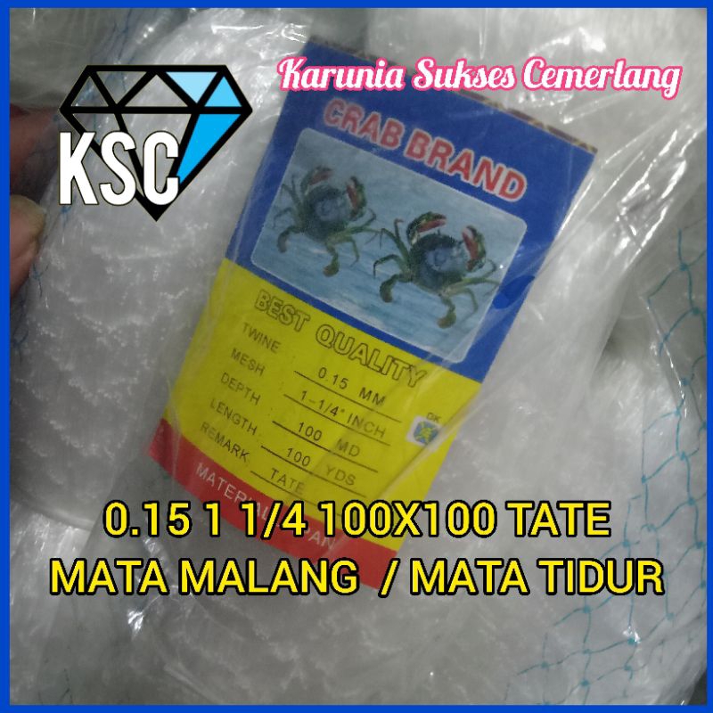 Jaring Ikan Mata 1 1/4 Inci Ukuran 100x100 untuk Pukat dan Tangkap Kepiting